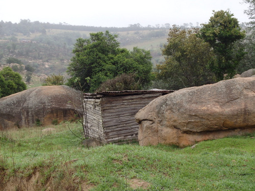 Behind these rocks lay the Bush Paintings.